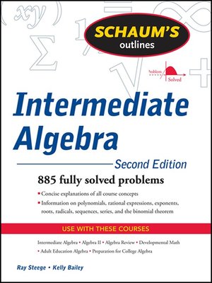cover image of Schaum's Outline of Intermediate Algebra
